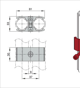 精益管雙卡環連接扣件二維圖 精益管雙卡環連接扣件二維圖