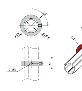 精益管旋轉套固定環二維圖 精益管旋轉套固定環二維圖
