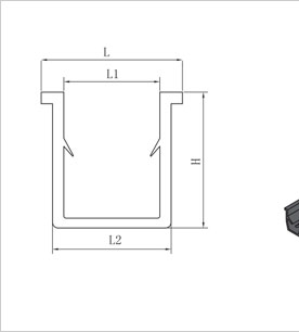 鋁型材U型槽條二維圖 鋁型材U型槽條二維圖