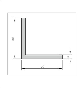 3030角鋁型材二維圖 3030角鋁型材二維圖