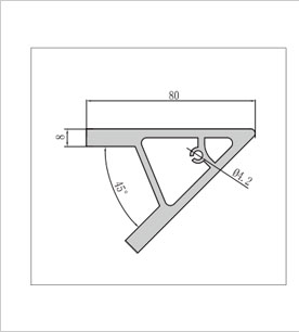 45度強力角鋁型材二維圖 45度強力角鋁型材二維圖