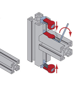 鋁型材內置連接件安裝示意圖2